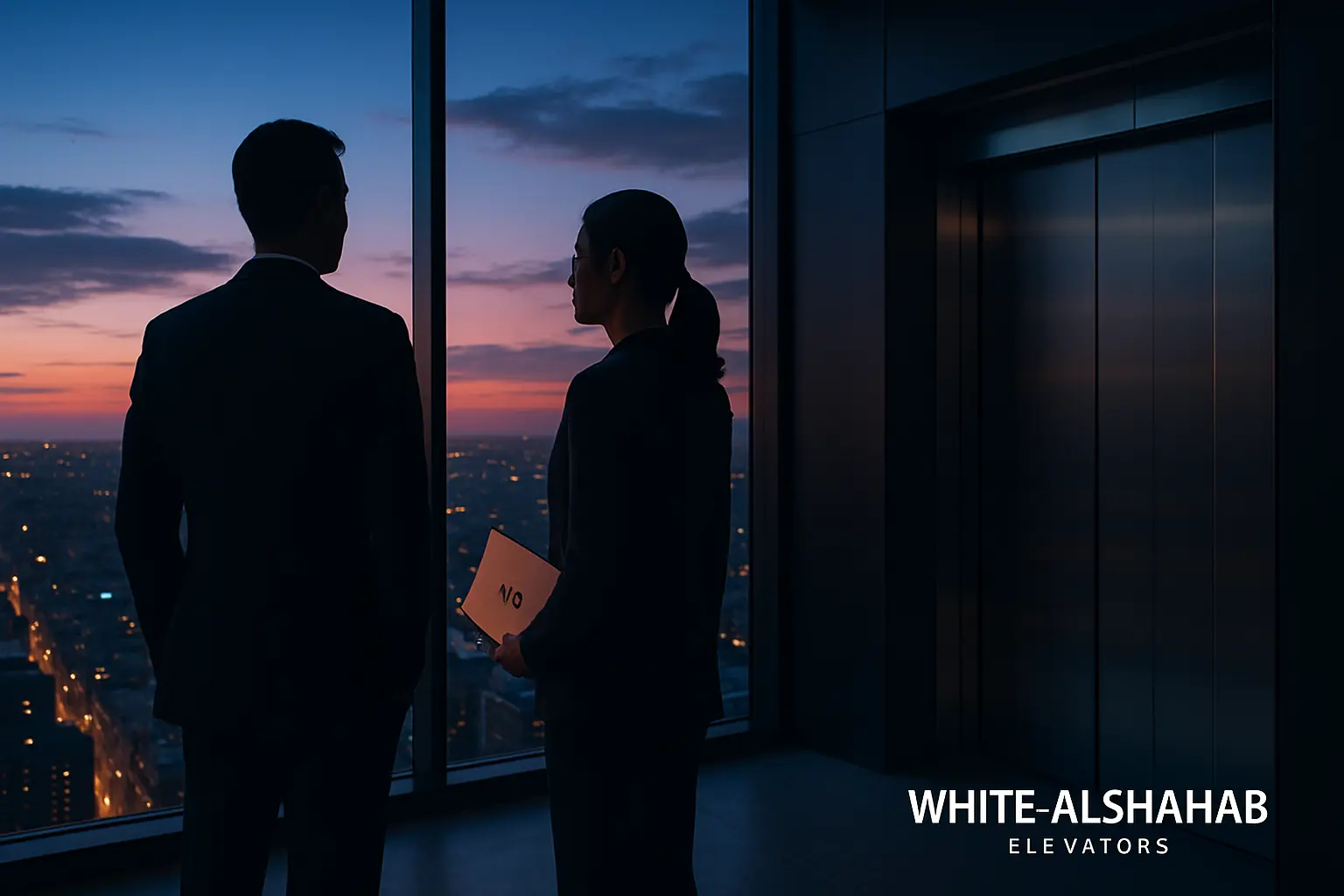 Side-by-side comparison of an old and a modernized elevator cabin